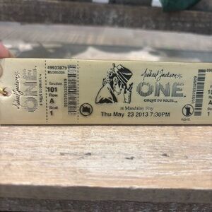 Michael Jackson's ONE by Cirque du Soleil 2013 Ticket Brass Keychain Key…